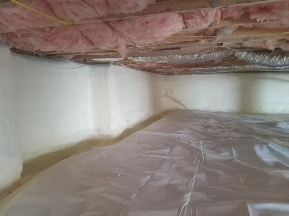 Crawl space encapsulation with closed-cell spray foam for Attic Insulation in Aubrey