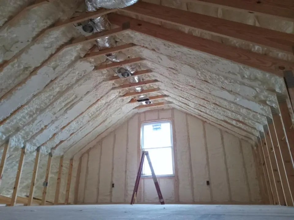 Spray foam roofing application for Crawl Space Insulation project in Aubrey